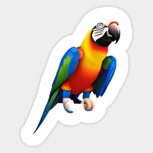 Beautiful colorful parrot Sticker